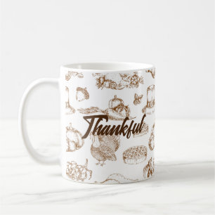 Mug Classique Vintage Thanksgiving Minimaliste Rustiqu