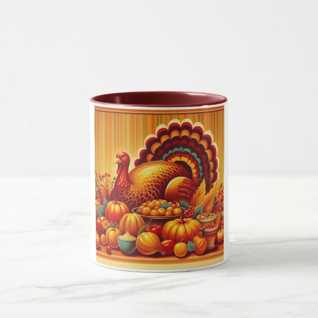 Mug classique/vintage Thanksgiving Turquie (Centre)