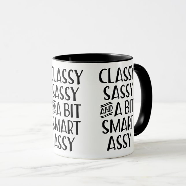 Mug Classy Sassy Et Un Peu Smart Assy (Devant droit)