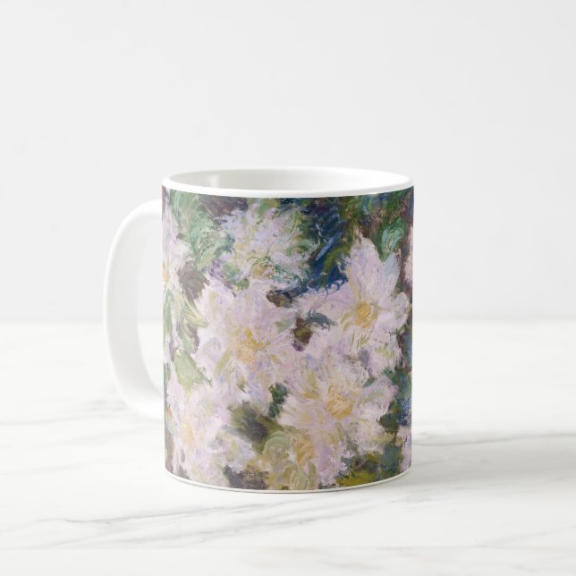 Mug Claude Monet - Clématites blanches (Devant gauche)