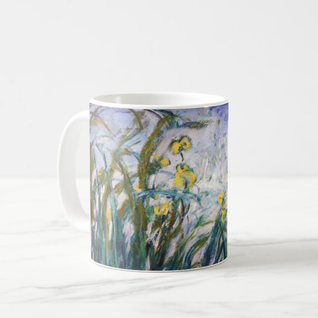 Mug Claude Monet - Iris jaunes et violets (Devant gauche)