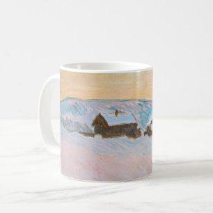 Mug Claude Monet - Norvège Paysage, Maisons Bleues