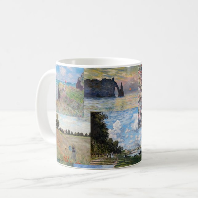Mug Claude Monet - Patchwork de chefs-d'oeuvre (Devant gauche)