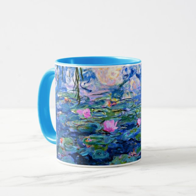 Mug Claude Monet - Water Lilies, 1919, célèbre peintur (Devant gauche)