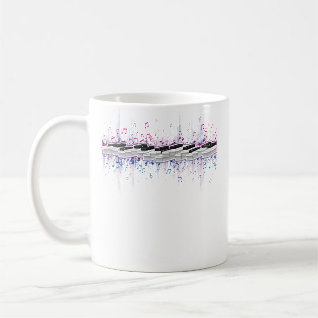 Mug Clavier de piano Instrument de musique classique M (Gauche)