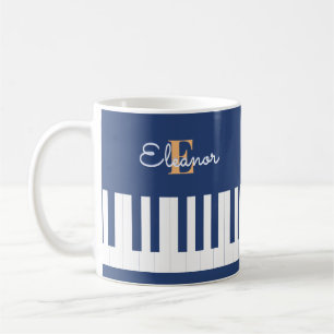 Mug Clavier Musical Monogrammé Musique Touches de Pian