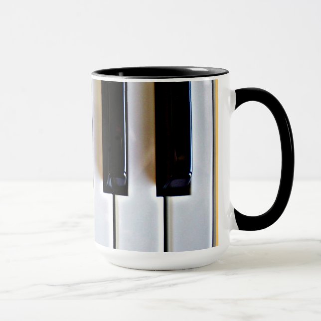 Mug Clavier - noir et blanc (Droite)