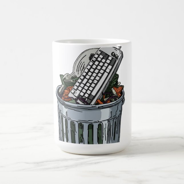 Mug Clavier sur poubelle (Centre)