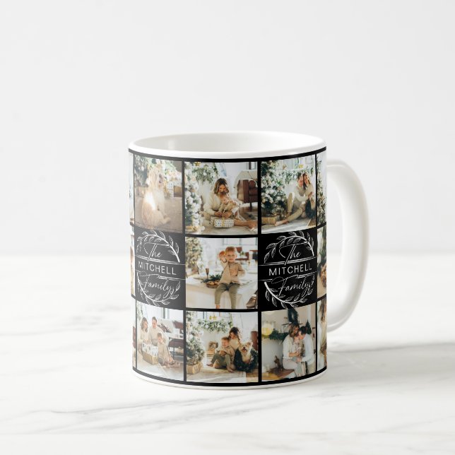 Mug Clé de collage Black & White Multi Photo (Devant droit)