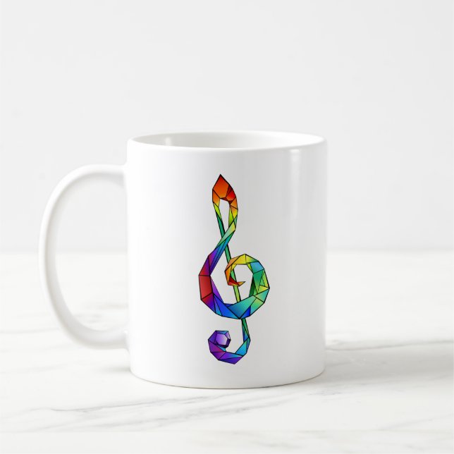 Mug Clé de la musique arc-en-ciel (Gauche)