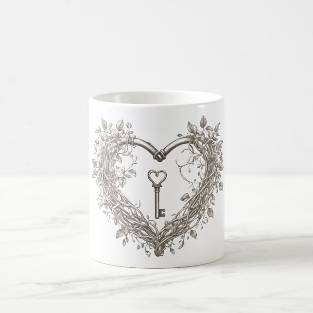 Mug Clé de ma boue cardiaque (Centre)
