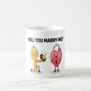 Mug Clé mignonne pour ma proposition de cœur