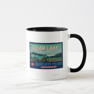 Mug Clear Lake Pear Crate LabelLake County, CA
