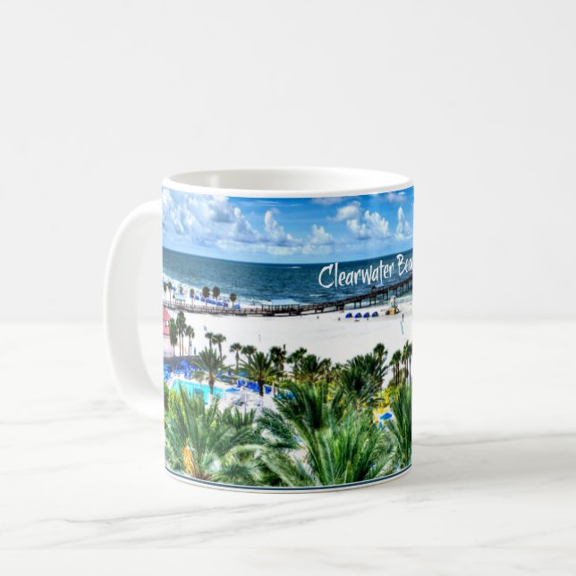 Mug Clearwater Beach, Floride, destination vacances (Devant gauche)