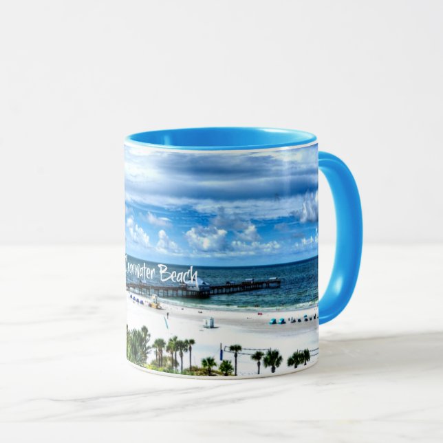 Mug Clearwater Beach, Floride, destination vacances (Devant droit)