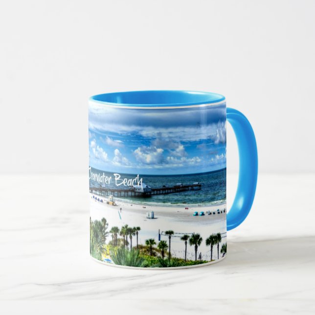 Mug Clearwater Beach, Floride, destination vacances (Devant droit)