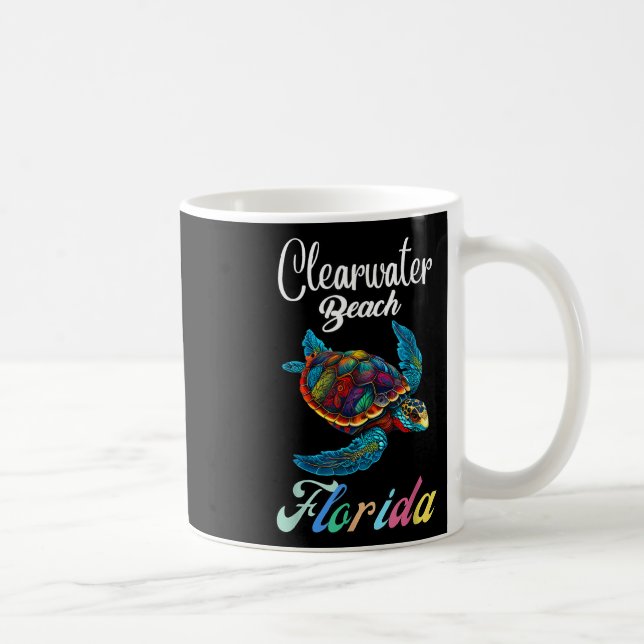 Mug Clearwater Beach Floride Tie Dye Famille de tortue (Droite)