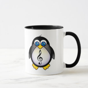 Mug Clef triple de pingouin de musique