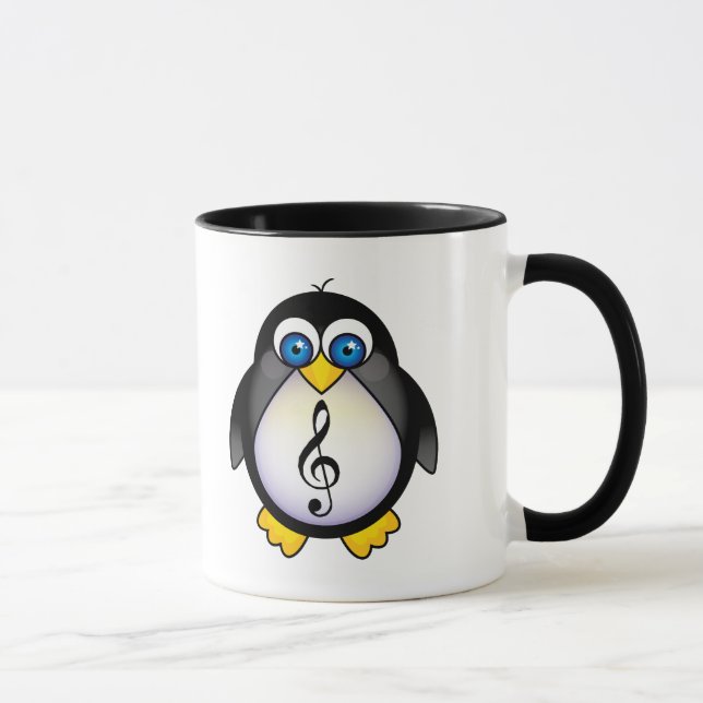 Mug Clef triple de pingouin de musique (Droite)