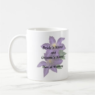 Mug Clematis violet dans la pluie