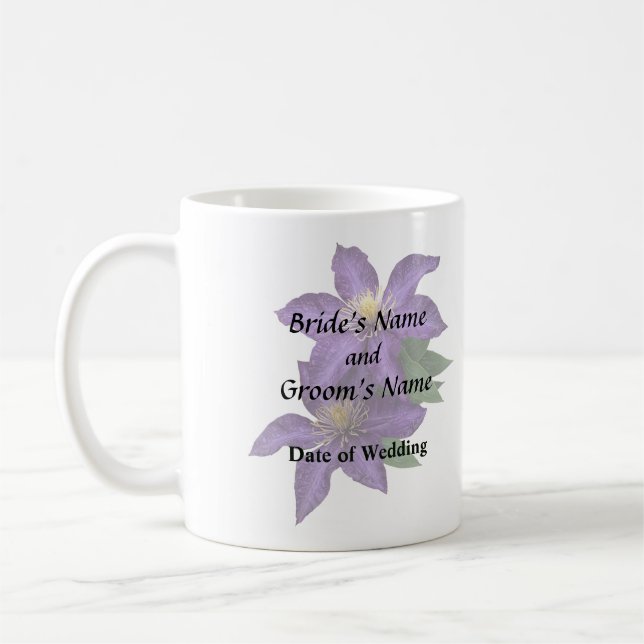 Mug Clematis violet dans la pluie (Gauche)