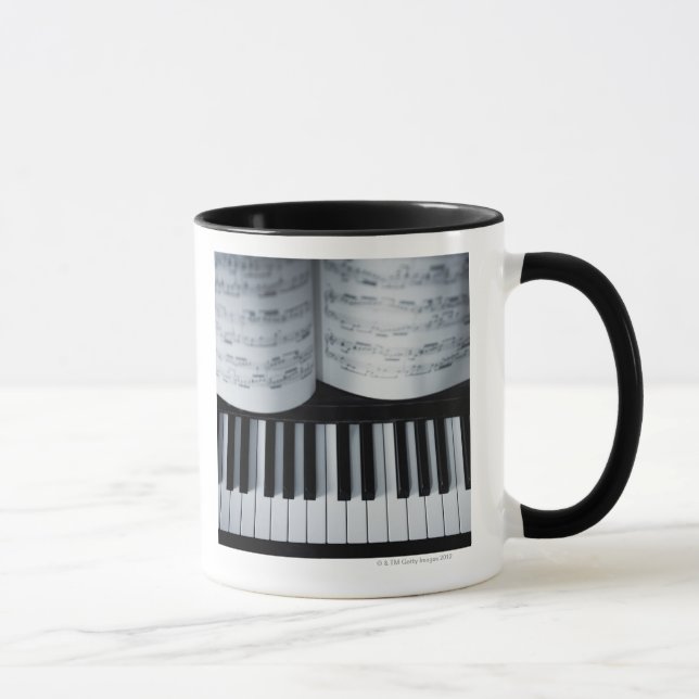 Mug Clés de piano et cahier de musique (Droite)