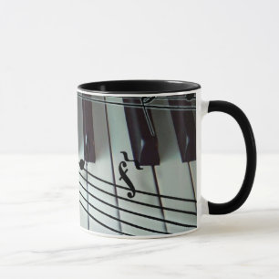 Mug Clés de piano et notes de musique