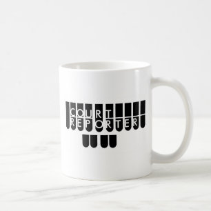 Mug Clés de reporter de cour noir blanc