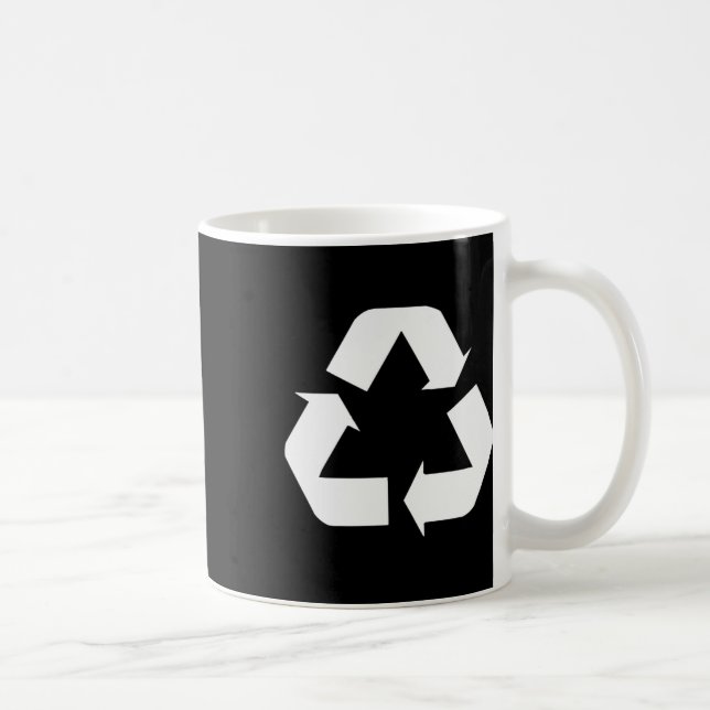 Mug Clic vert-blanc Recycle Sign Design Standard (Droite)
