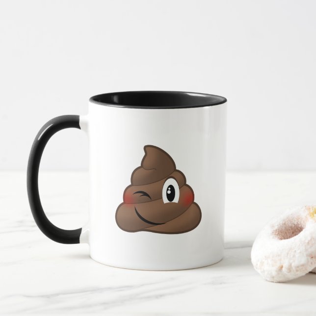 Mug Cligner de l'oeil la dunette Emoji (Avec donut)