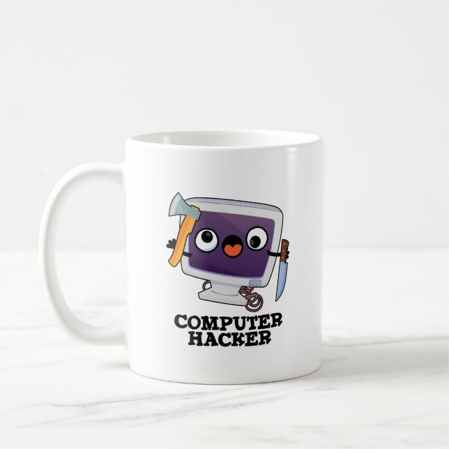 Mug Clin de technologie amusant de pirate informatique (Gauche)