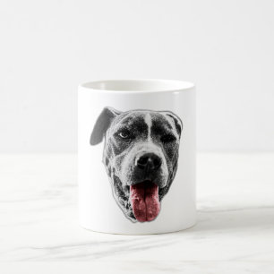 Mug Clin d'évier et langue rouge — Fermer le portrait