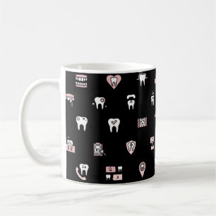Mug Clinique dentaire élégante et noire soins dentaire