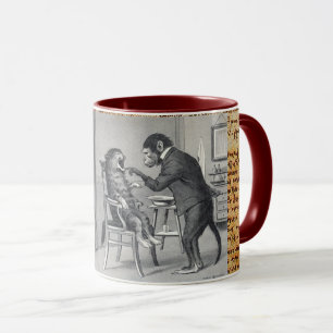 MUG CLINIQUE DENTAIRE, LUNETTE DENTISTE ET CHAT