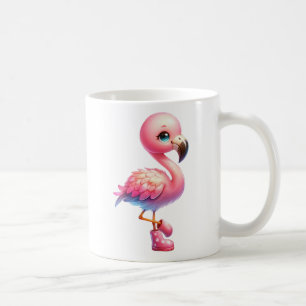 Mug Clipart de dessin Flamant rose aquarelle