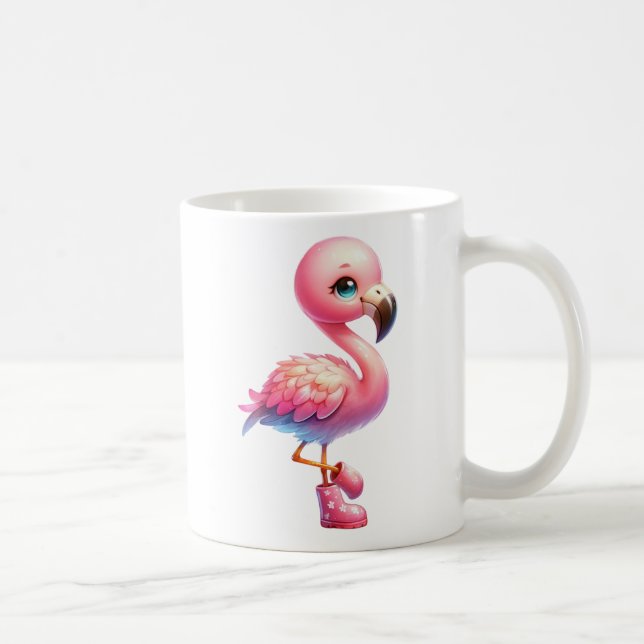 Mug Clipart de dessin Flamant rose aquarelle (Droite)