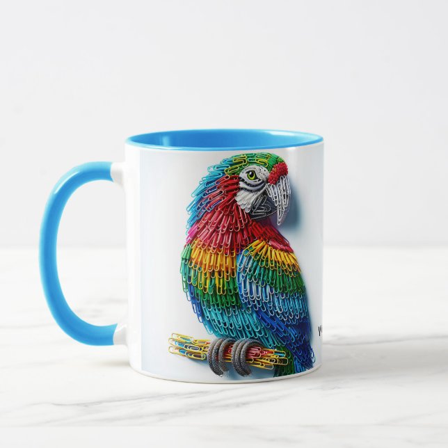 Mug Clips papier mignonne Imaginaire Oiseau (Gauche)