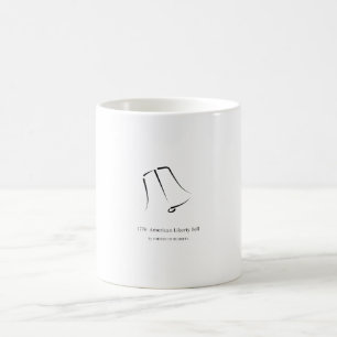 Mug Cloche de la liberté américaine minimaliste 1776