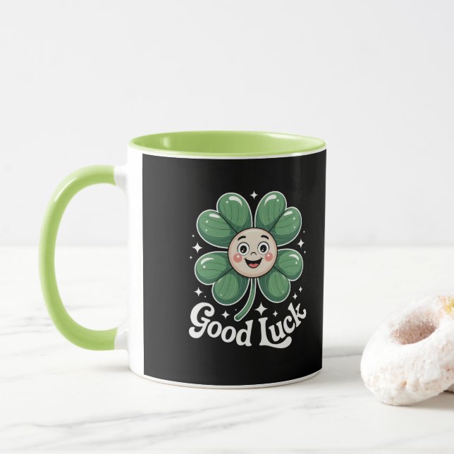 Mug Clocher à quatre feuilles de bonne chance (Avec donut)