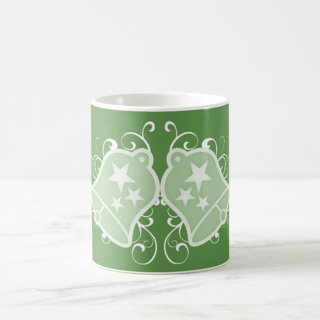 Mug Cloches de vacances et tourbillons de Mug, vert (Centre)