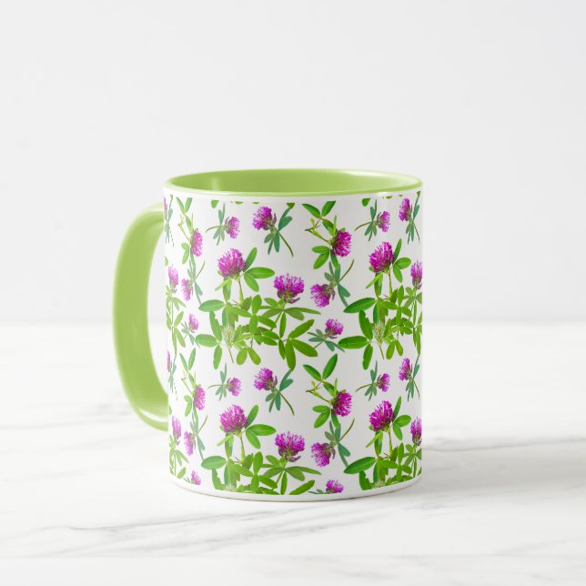 Mug Cloches rouges sur blanc (Devant gauche)