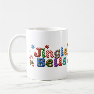 Mug Clochettes Canne de Bonbon Étoile Dorée Carreaux