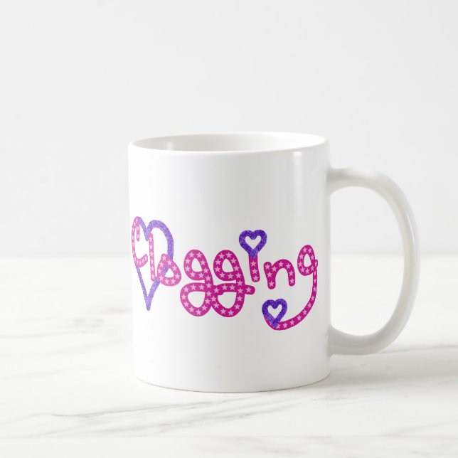 Mug Clogging Love Stars Coeurs rose (Droite)