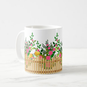 Mug Clôture de jardin rose - Art Floral élégant
