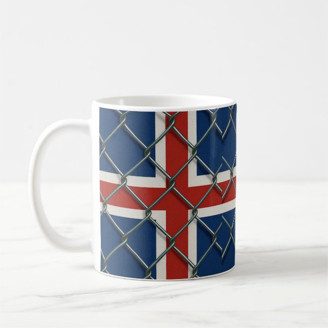Mug Clôture du drapeau de l'Islande  (Gauche)