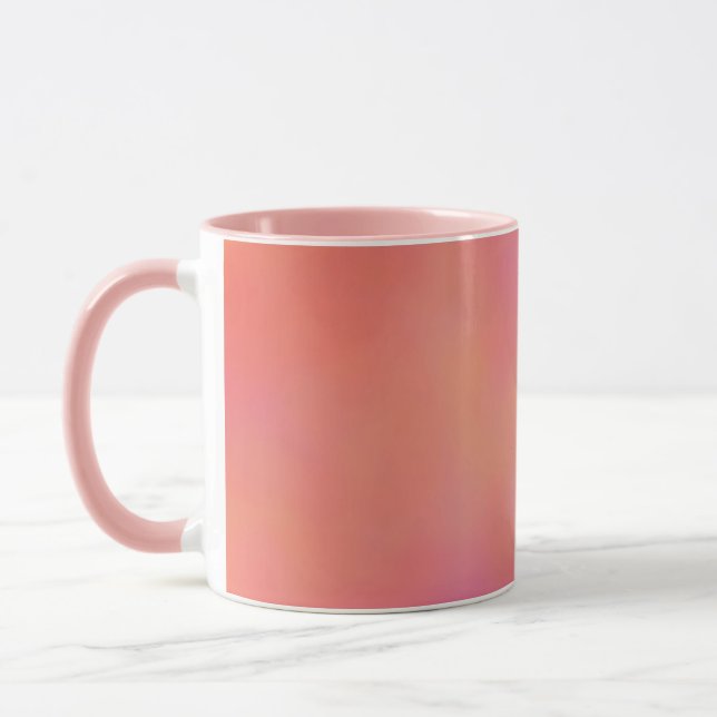 Mug Cloud à marbre rose et orange abstrait (Gauche)