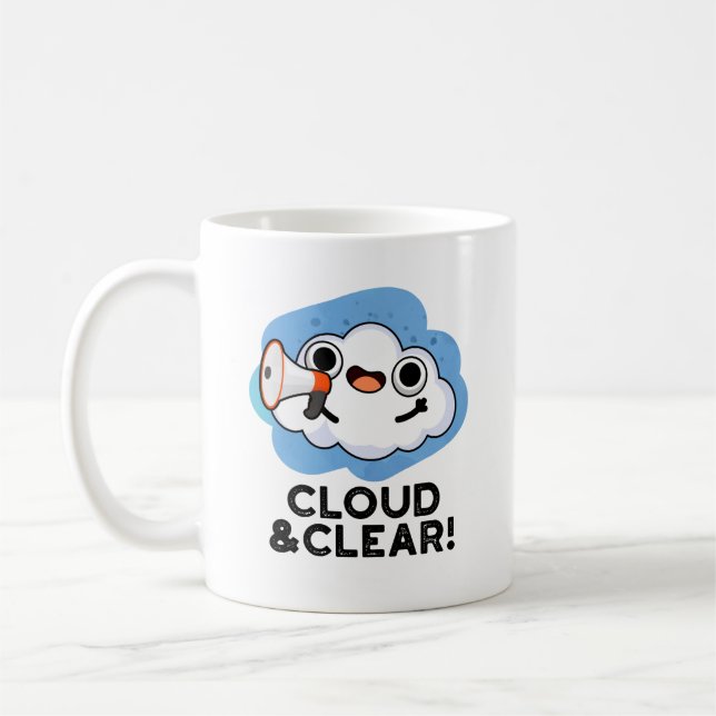 Mug Cloud Et Clair Funky Météo Pun (Gauche)