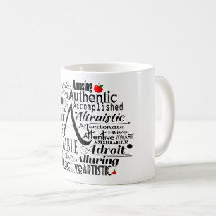 Mug Cloud Word Adjectif commençant par la lettre A 