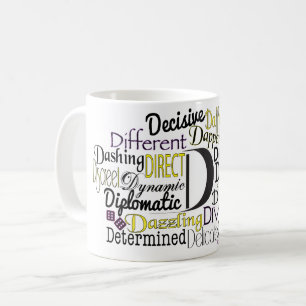 Mug Cloud Word Adjectif commençant par la lettre D