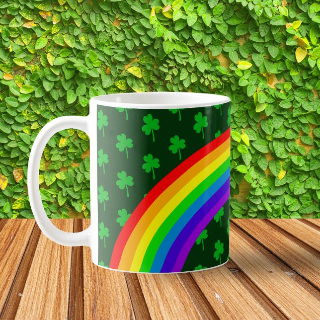 Mug Clover vert émeraude foncé Jour de la Saint Patric (Créateur téléchargé)